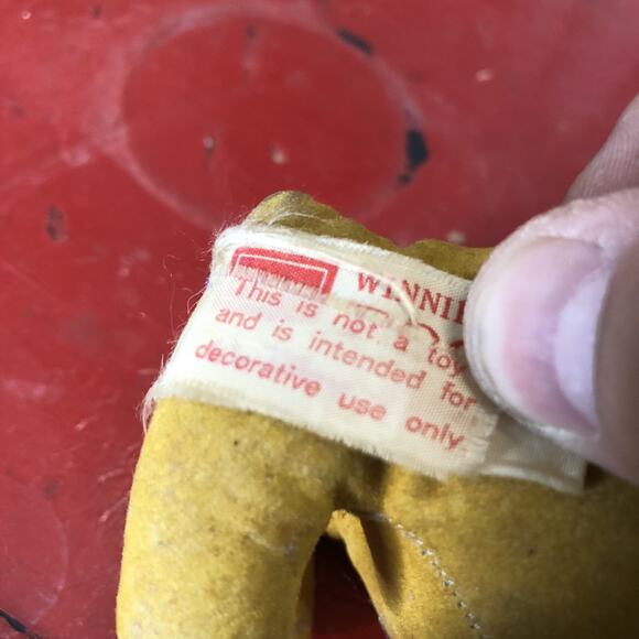 VTG 1966 Winnie The Pooh Sears Disney Wood Chip Sawdust Plush (No Shirt) AS IS - Picture 9 of 9